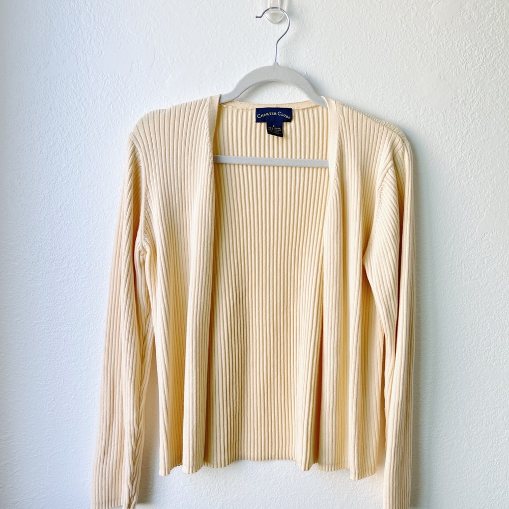 Charter club yellow cardigan